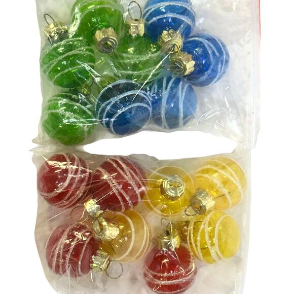 Kirkland's Festive Holiday 10" Colorful Glass Christmas Tree 16 Glass Ornaments - Picture 2 of 5